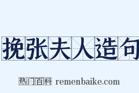 挽张夫人造句是什么意思的图片